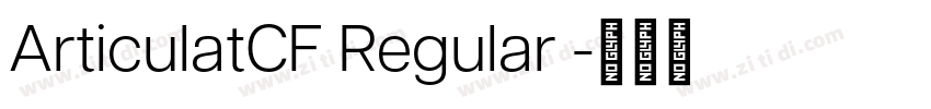 ArticulatCF Regular 字体转换